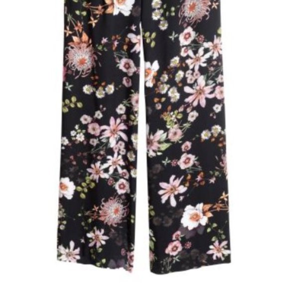 H&M Floral Wide Leg Trousers - Picture 4 of 10
